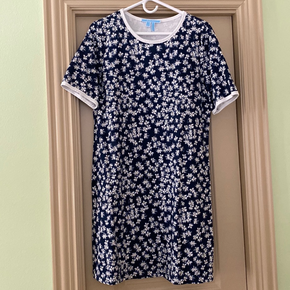 Draper James Navy with White Flowers Dress